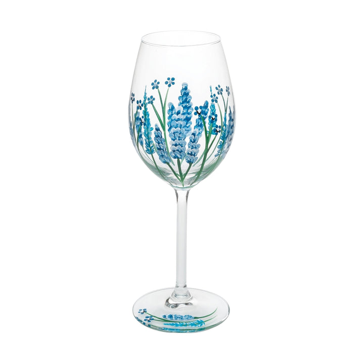 Bleu royal vin glass
